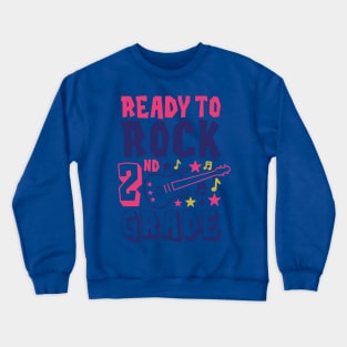 Rocking 2nd Grade Funny Kids School Rock Back to School Crewneck Sweatshirt